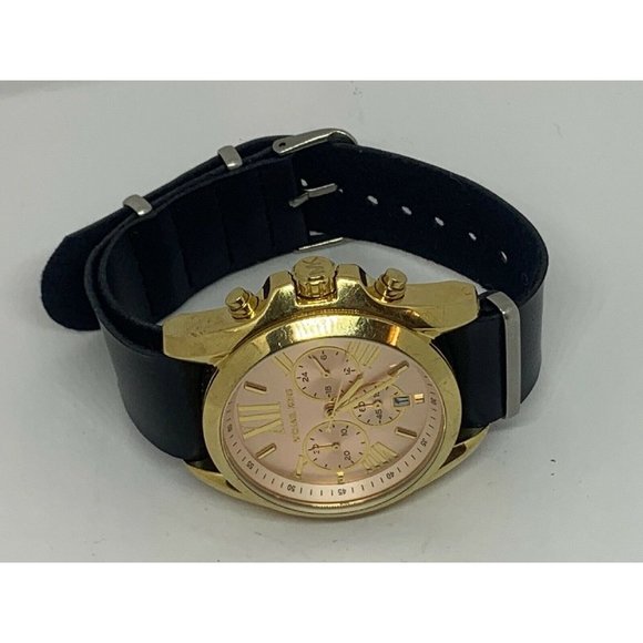 Michael Kors MK6359 Women's Leather Analog Pink Di - Picture 7 of 11